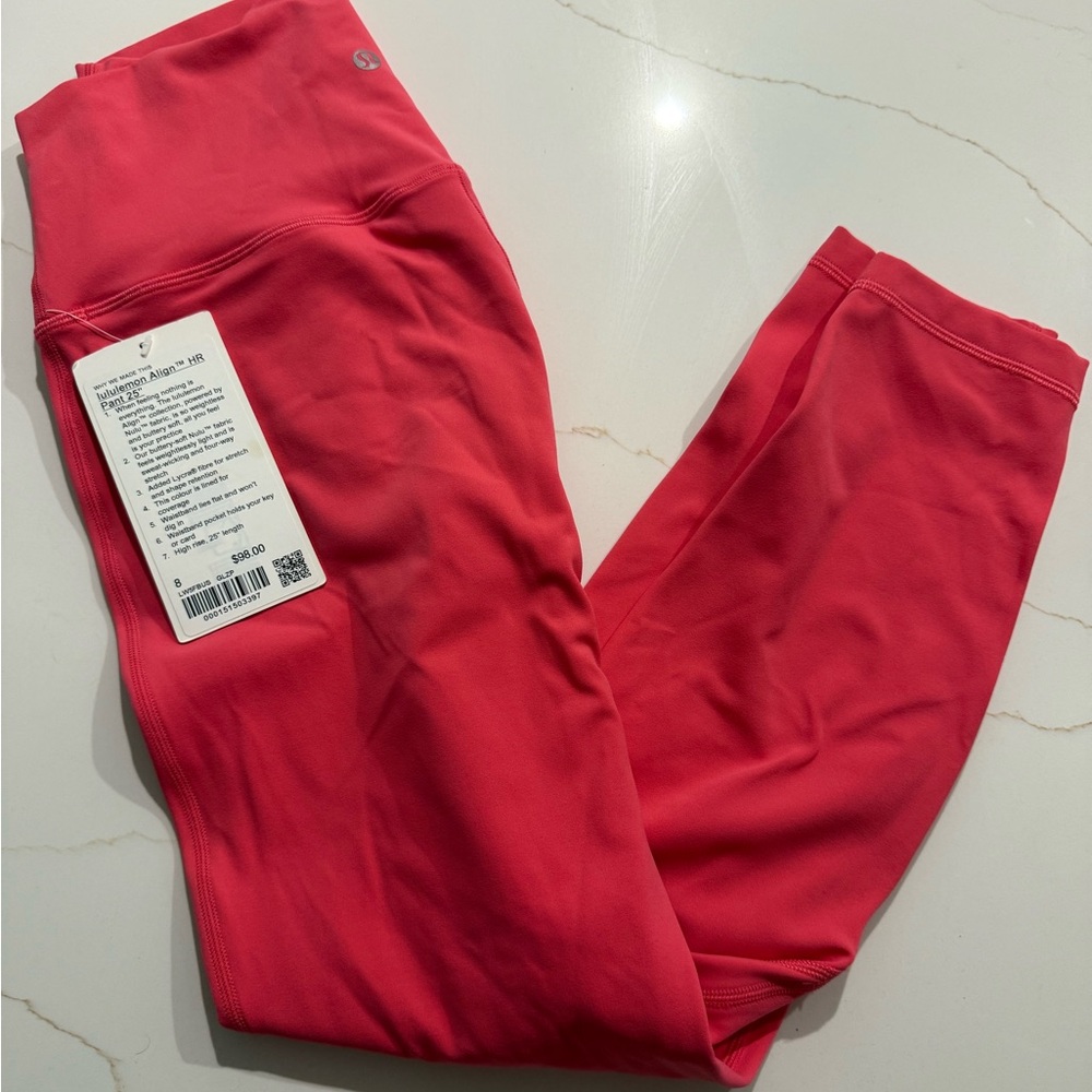 Lululemon align 25’ leggings NWT size 8